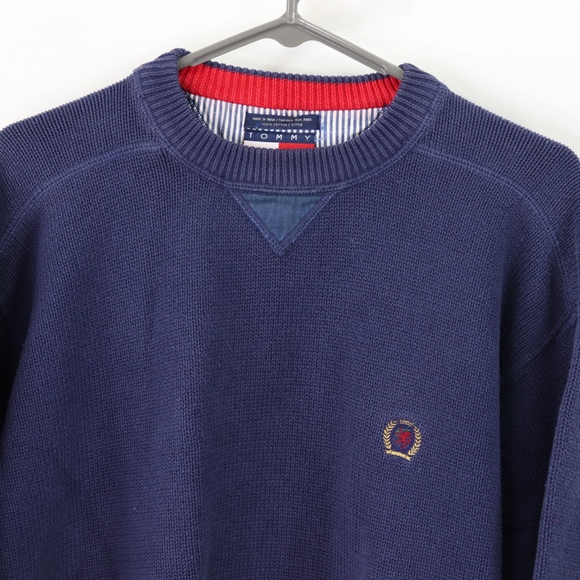 Vtg 90s Tommy Hilfiger Mens Large Crewneck Sweater - Picture 2 of 8